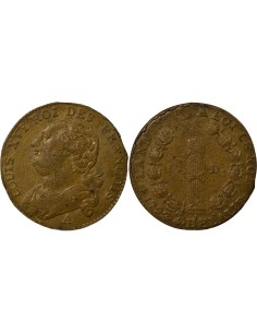 Louis XVI au Faisceau 12 deniers Cuivre 1792 A - Paris