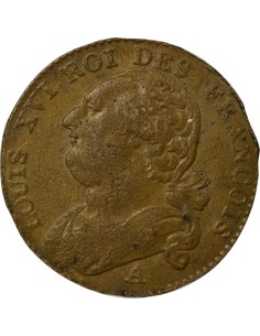 Louis XVI au Faisceau 12 deniers Cuivre 1792 A - Paris 2