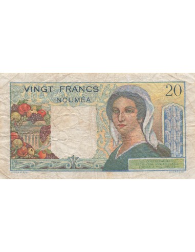 Nle Calédonie 20 Francs - Jeune berger - ND (1951) - P.50a 20 francs 1951
