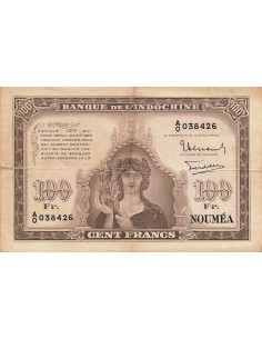 Nle Calédonie 100 Francs - ND (1942) - P.44 100 francs 1942