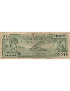 Nle Calédonie 20 Francs - ND (1944) - P.49 20 francs 1944