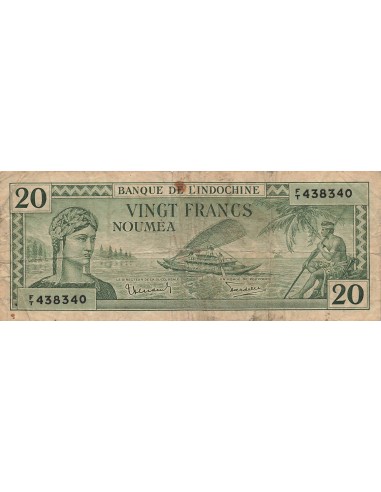 Nle Calédonie 20 Francs - ND (1944) - P.49 20 francs 1944