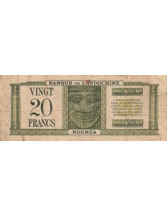 Nle Calédonie 20 Francs - ND (1944) - P.49 20 francs 1944 2