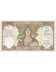 Nle Calédonie 100 Francs - ND (1957) - P.42d 100 francs 1957