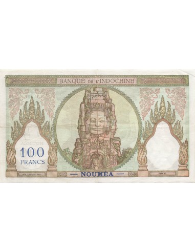 Nle Calédonie 100 Francs - ND (1957) - P.42d 100 francs 1957