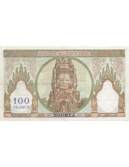 Nle Calédonie 100 Francs - ND (1957) - P.42d 100 francs 1957