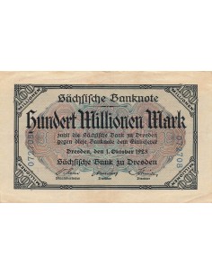 Allemagne 100 Millions de Mark - Dresde - 01-10-1923 - P.S965 100 million de mark 1923
