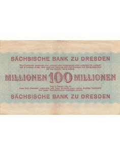 Allemagne 100 Millions de Mark - Dresde - 01-10-1923 - P.S965 100 million de mark 1923 2