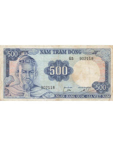 Vietnam du Sud 500 Dong - ND (1966) - P.23 500 dong 1966