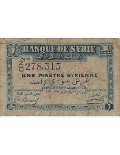 Syrie 1 Piastre - 01-01-1920 - P.6 1 piastre 1920
