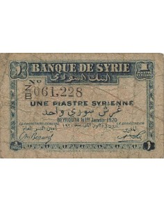 Syrie 1 Piastre - 01-01-1920 - P.6 1 piastre 1920