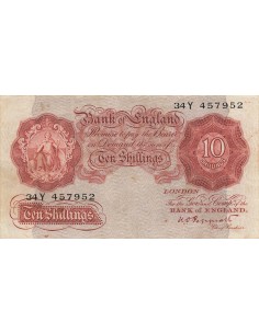Royaume-Uni 10 Shillings - Britannia - ND (1934-39) - P.362c 10 shillings 1934