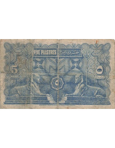 Egypte 5 Piastres - 01-06-1918 - P.162 5 piastres 1918
