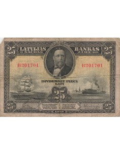 Lettonie 25 Lati - Valdemars - 1928 - P.18 25 lati 1928