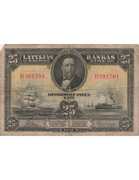Lettonie 25 Lati - Valdemars - 1928 - P.18 25 lati 1928