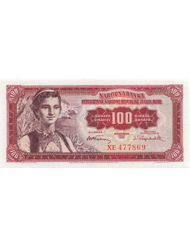 Yougoslavie 100 Dinara - 1955 - Remplacement - P.69 100 dinara 1955