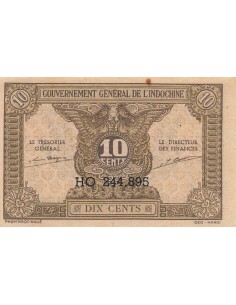 Indo-Chine Fr. 10 Cents - ND (1942) - P.89a 10 cents 1942