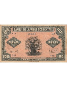 Afrique de l'Ouest 100 Francs - 14-12-1942 - P.31a 25 francs 1942