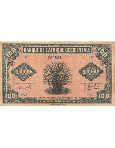 Afrique de l'Ouest 100 Francs - 14-12-1942 - P.31a 25 francs 1942