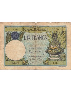 Madagascar 10 Francs - ND (1937-1947) - P.36b 10 francs 1937