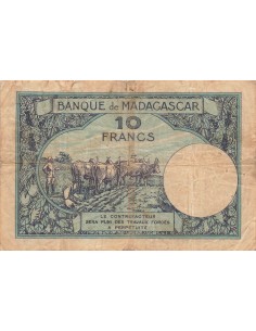 Madagascar 10 Francs - ND (1937-1947) - P.36b 10 francs 1937 2