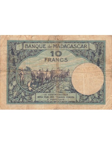 Madagascar 10 Francs - ND (1937-1947) - P.36b 10 francs 1937