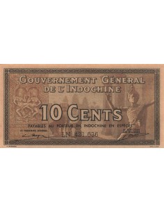 Indo-Chine Fr. 10 Cents - ND (1939) - P.85e 10 cents 1939