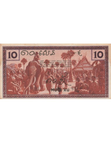 Indo-Chine Fr. 10 Cents - ND (1939) - P.85c 10 cents 1939