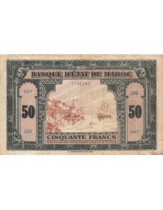 Maroc 50 Francs - 01-08-1943 - P.26a 50 francs 1943