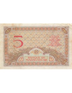 Madagascar 5 Francs - ND (1937-1947) - P.35b 5 francs 1937 2