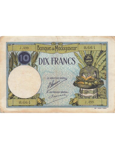 Madagascar 10 Francs - ND (1926-1937) - P.36a 10 francs 1926