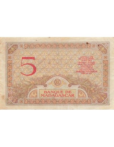Madagascar 5 Francs - ND (1937-1947) - P.35b 5 francs 1937