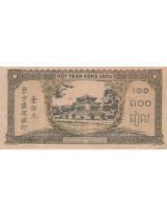 Indo-Chine Fr. 100 Piastres - ND (1942-45) - Lettre Q - P.73 100 piastres 1942 2