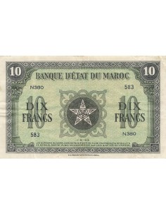 Maroc 10 Francs - 01-05-1943 - P.25 10 francs 1943