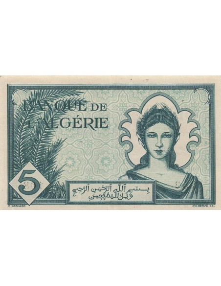 Algérie 5 Francs - 16-11-1942 - P.91 5 francs 1942
