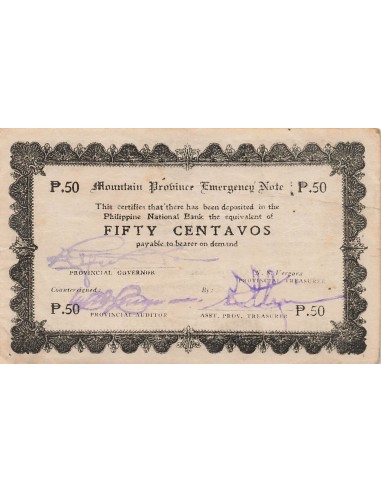 Philippines 50 Centavos - Mountain Province - ND (1942) - P.S594b 50 centavos 1942