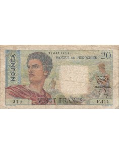 Nle Calédonie 20 Francs - Jeune berger - ND (1954-58) - P.50b 20 francs 1954