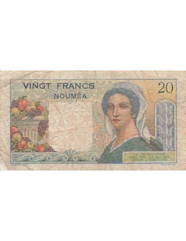 Nle Calédonie 20 Francs - Jeune berger - ND (1954-58) - P.50b 20 francs 1954