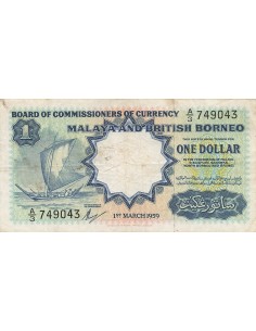 Malaya et Bornéo 1 Dollar - 1959 - P.8 1 dollar 1959