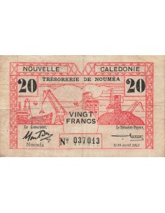 Nle Calédonie 20 Francs - 30-04-1943 - Nouméa - P.57a 20 francs 1943