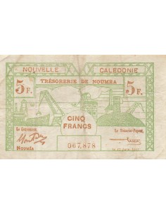 Nle Calédonie 5 Francs - 15-06-1943 - Nouméa - P.58 5 francs 1943
