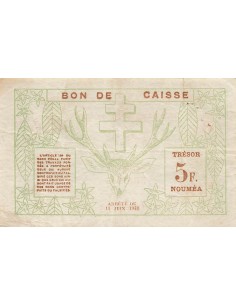 Nle Calédonie 5 Francs - 15-06-1943 - Nouméa - P.58 5 francs 1943 2