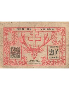 Nle Calédonie 20 Francs - 1943 - Nouméa - P.57b 20 francs 1943 2