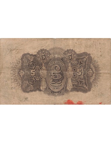 Mozambique 5 Libras - 15-09-1919 - Surcharge - P.R21 5 libras 1919