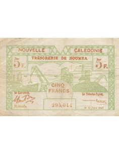 Nle Calédonie 5 Francs - 15-06-1943 - Nouméa - P.58 5 francs 1943