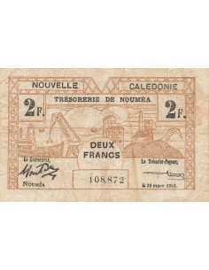 Nle Calédonie 2 Francs - 29-03-1943 - Nouméa - P.56b 2 francs 1943