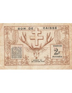 Nle Calédonie 2 Francs - 29-03-1943 - Nouméa - P.56b 2 francs 1943 2