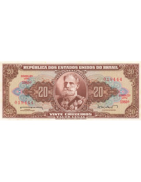 Brésil 20 Cruzeiros - ND (1962) - P.178 20 cruzeiros 1962