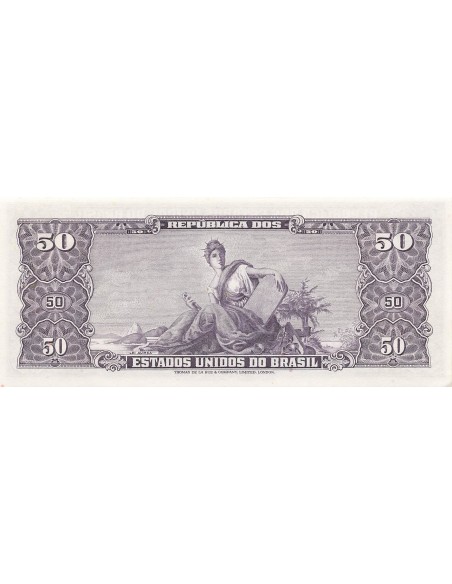 Brésil 5 Centavos sur 50 Cruzeiros - ND (1966) - P.184a 5 centavos 1966