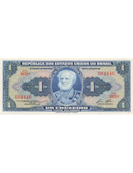 Brésil 1 Cruzeiro - ND (1958) - P.150d 1 cruzeiro 1958